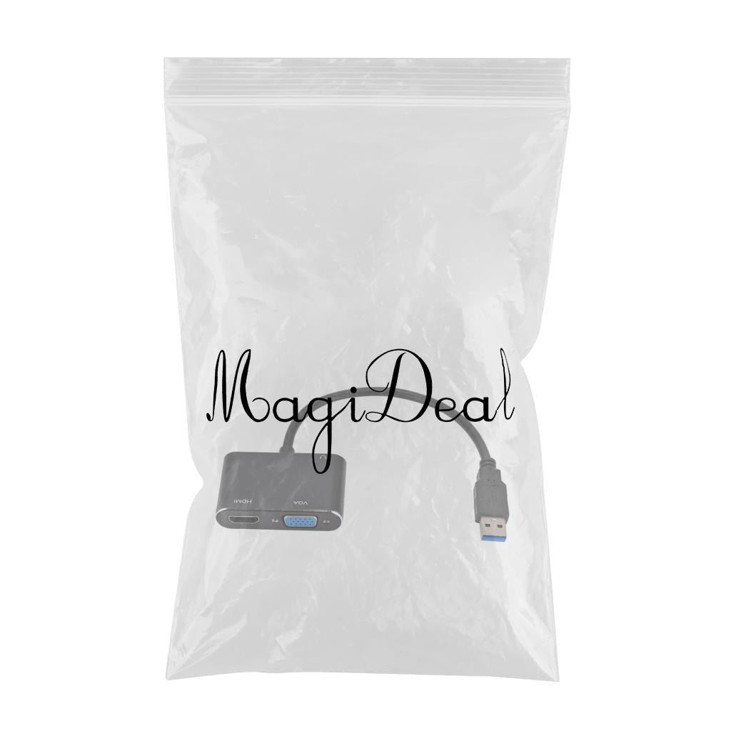 2-in-1 USB 3.0 to HDMI Adapter Converter ,Not Stuck No Glare Dual Output
