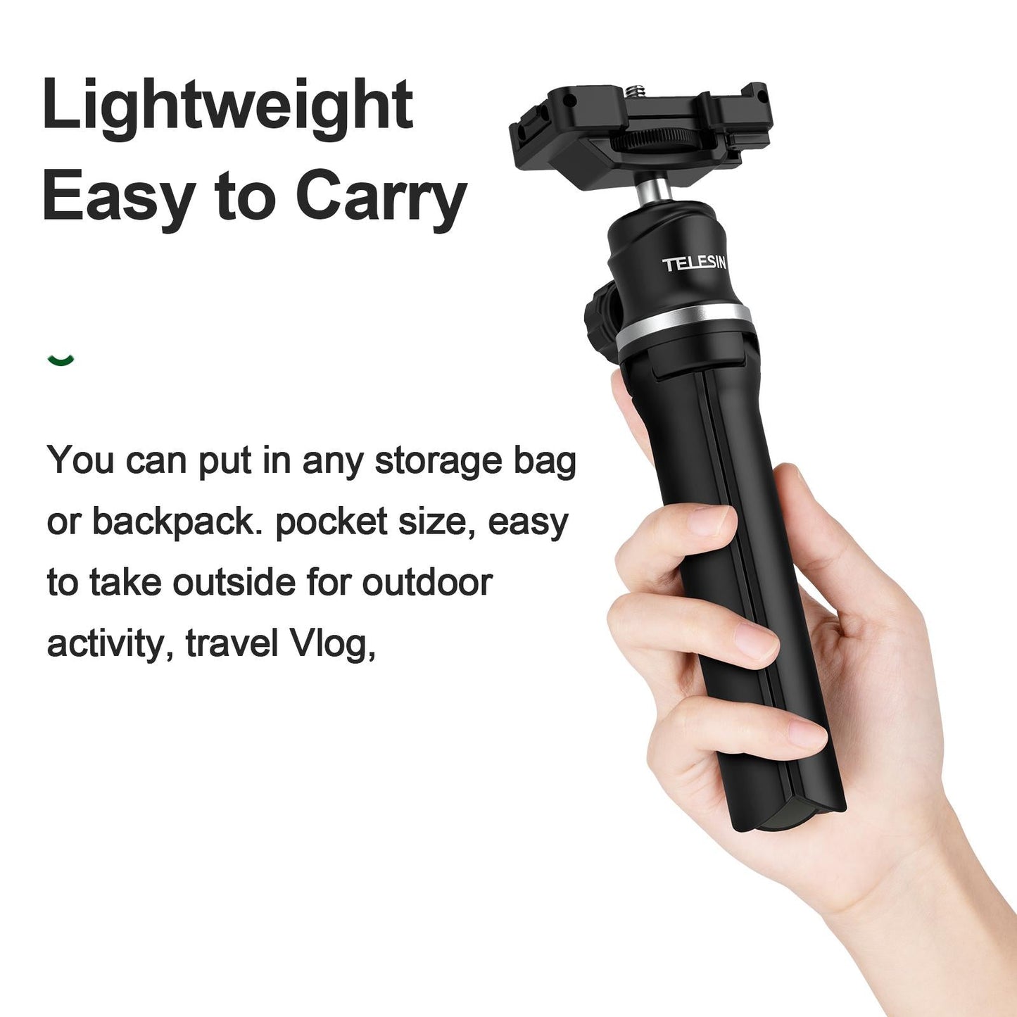 360 Ballhead Selfie Stick Phone Tripod Stand Mount Functional