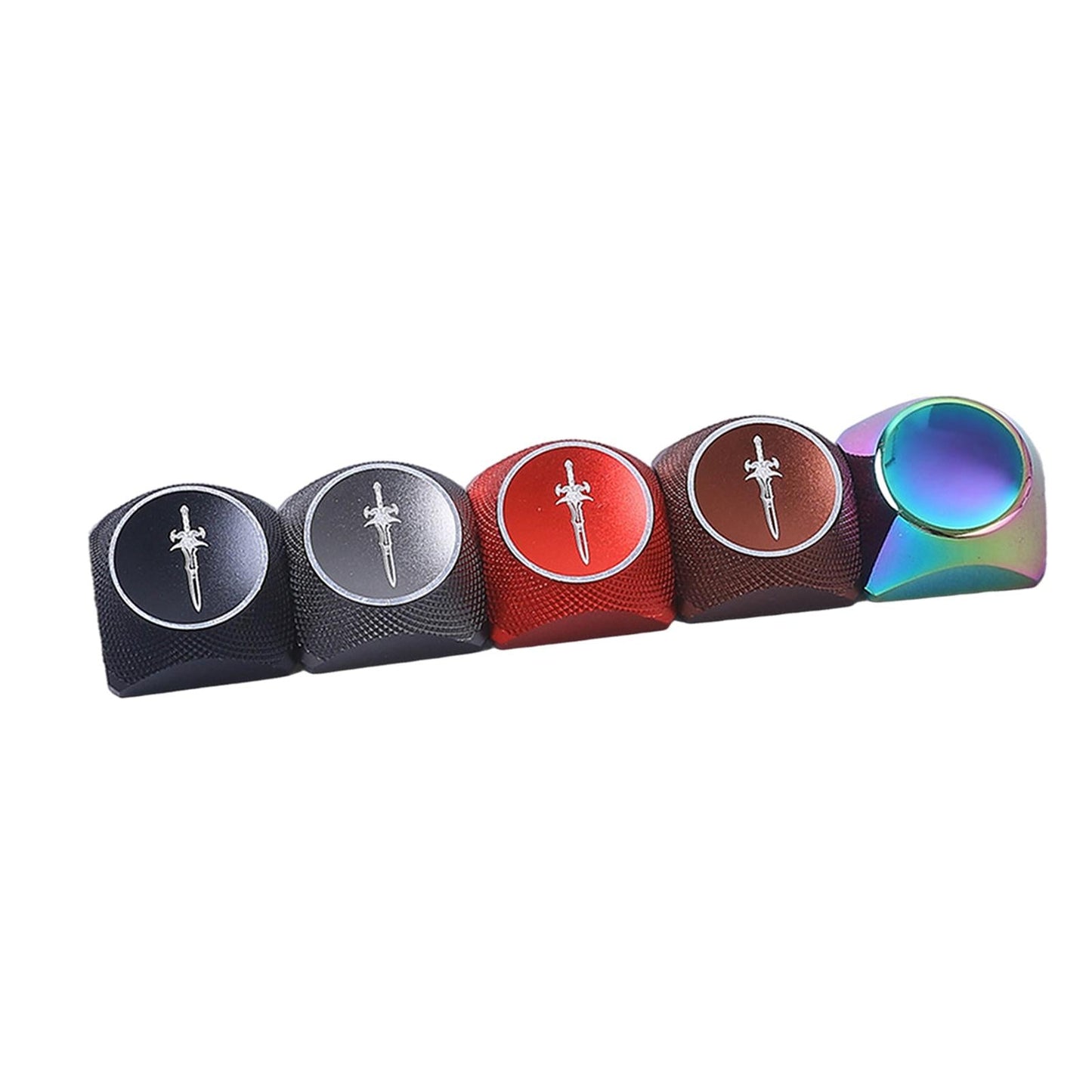 5 Keys Keycaps Set Aluminium Alloy KeyCaps ESC Direction keycap Carving