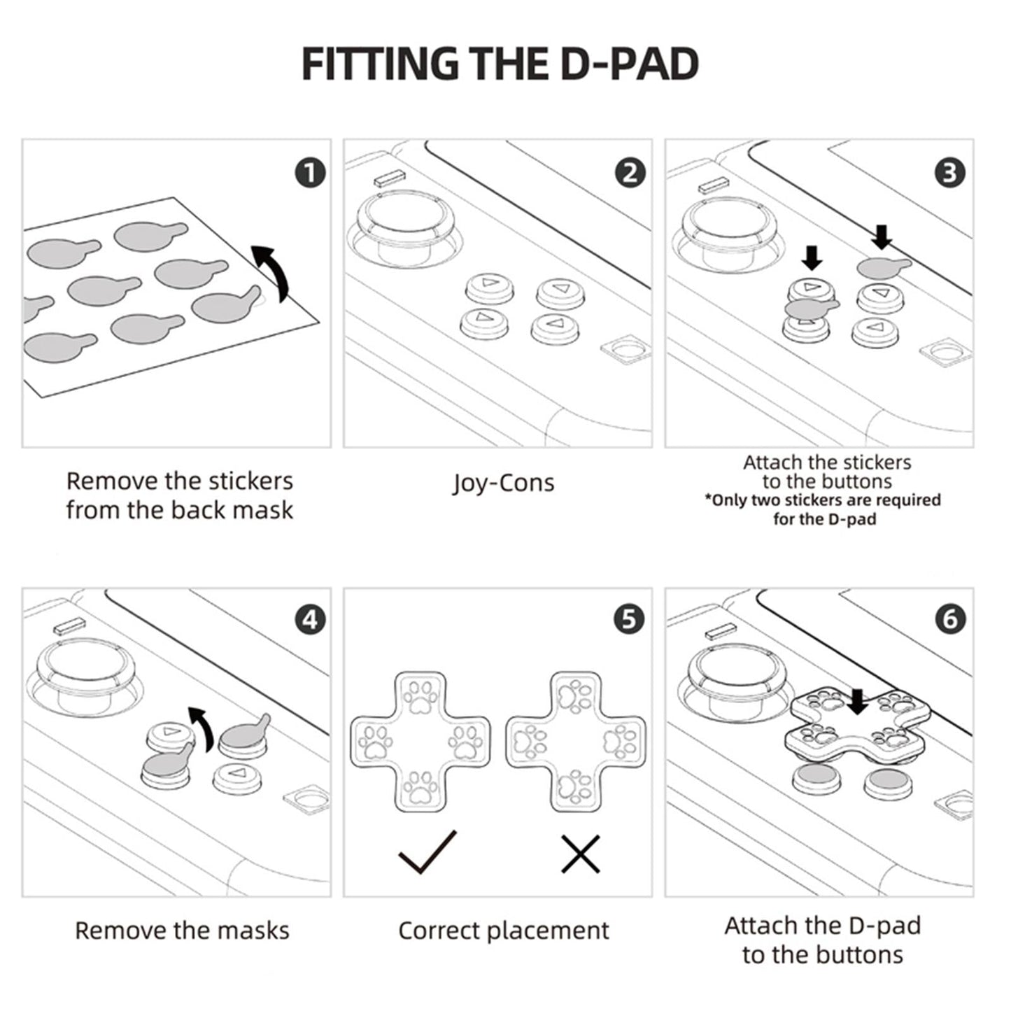 Cat Paw Joystick Protective Cover Dustproof Cute Parts Set Gaming