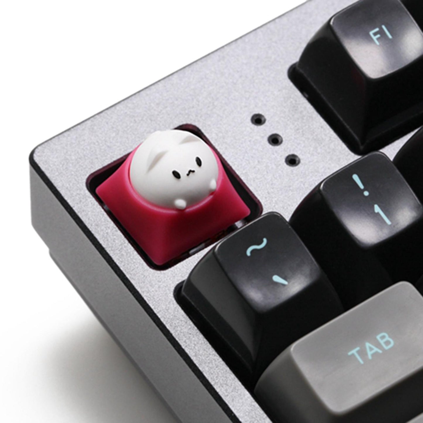 Cat Keycap Resin for DIY Key Custom Gaming Keycaps Kids Gifts Blue White