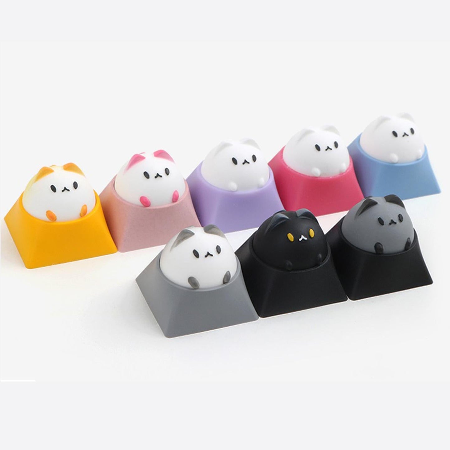 Cat Keycap Resin for DIY Key Custom Gaming Keycaps Kids Gifts Red White