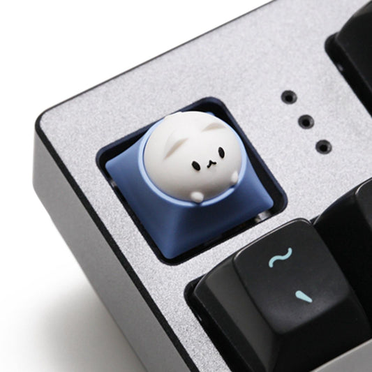 Cat Keycap Resin for DIY Key Custom Gaming Keycaps Kids Gifts Yellow White