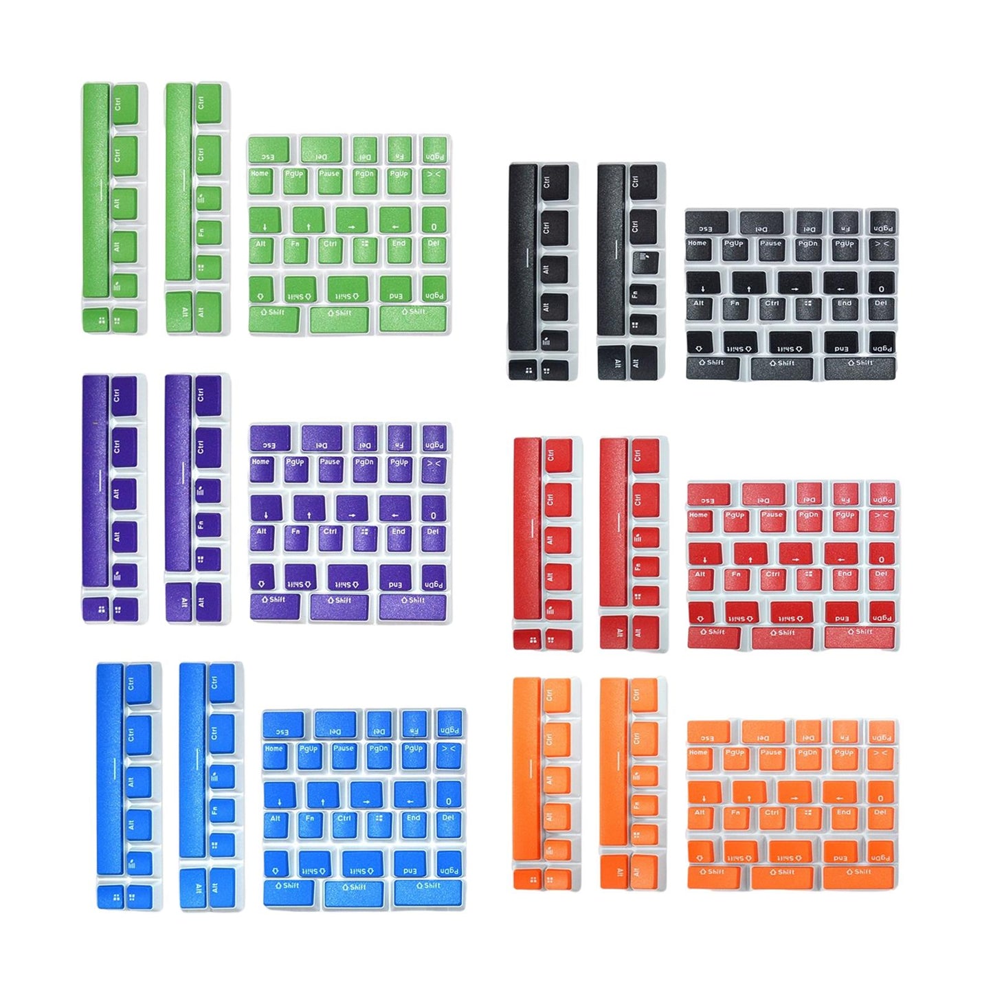 Pudding Key Caps Set  Special Layout for Logitech 75 84 980 680 Blue