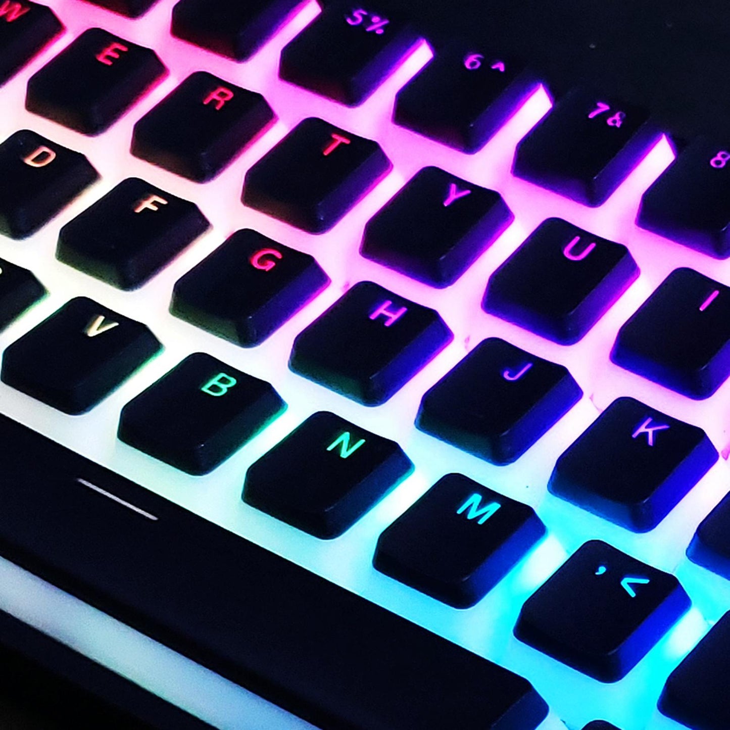 Pudding Key Caps Set  Special Layout for Logitech 75 84 980 680 purple