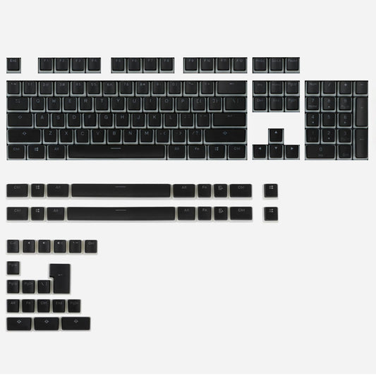 141 Keys Set DIY Black PBT Key Caps Keycaps for MX Mechanical Keyboard