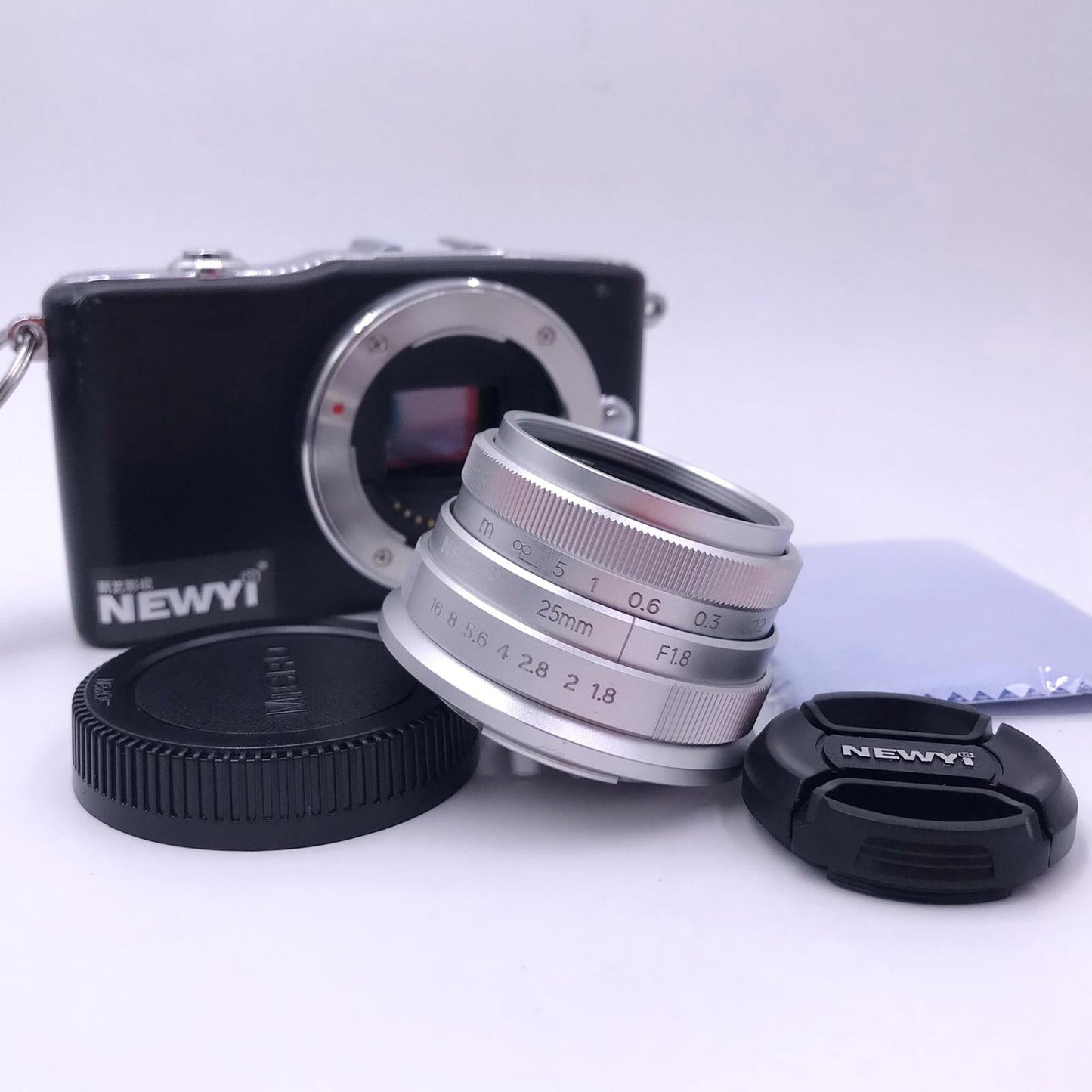 Prime Fixed Lens F/1.8 with Front Lens Cover for Micro Cameras  M4 3