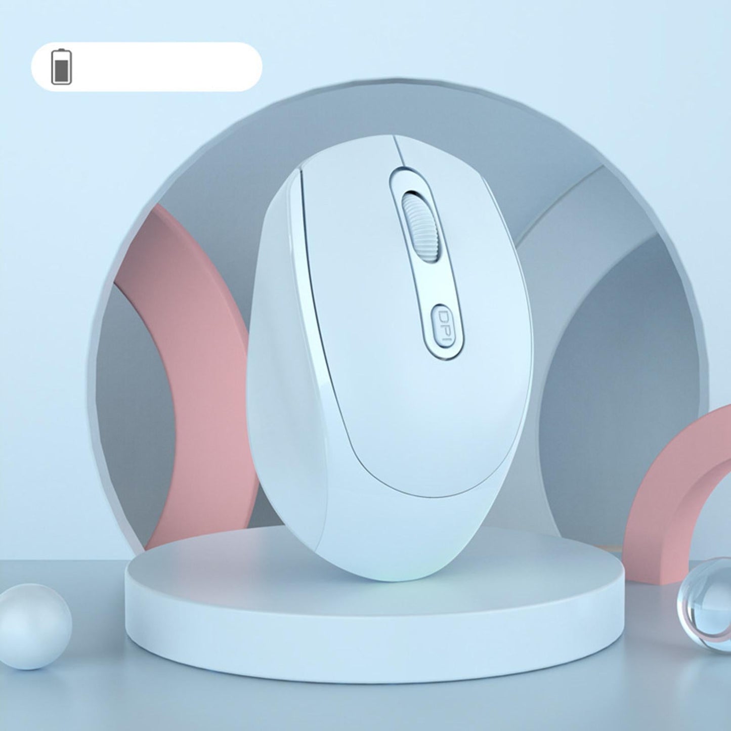 2.4G Wireless Mouse Slim with USB Receiver Portable for Pc Laptop Blue