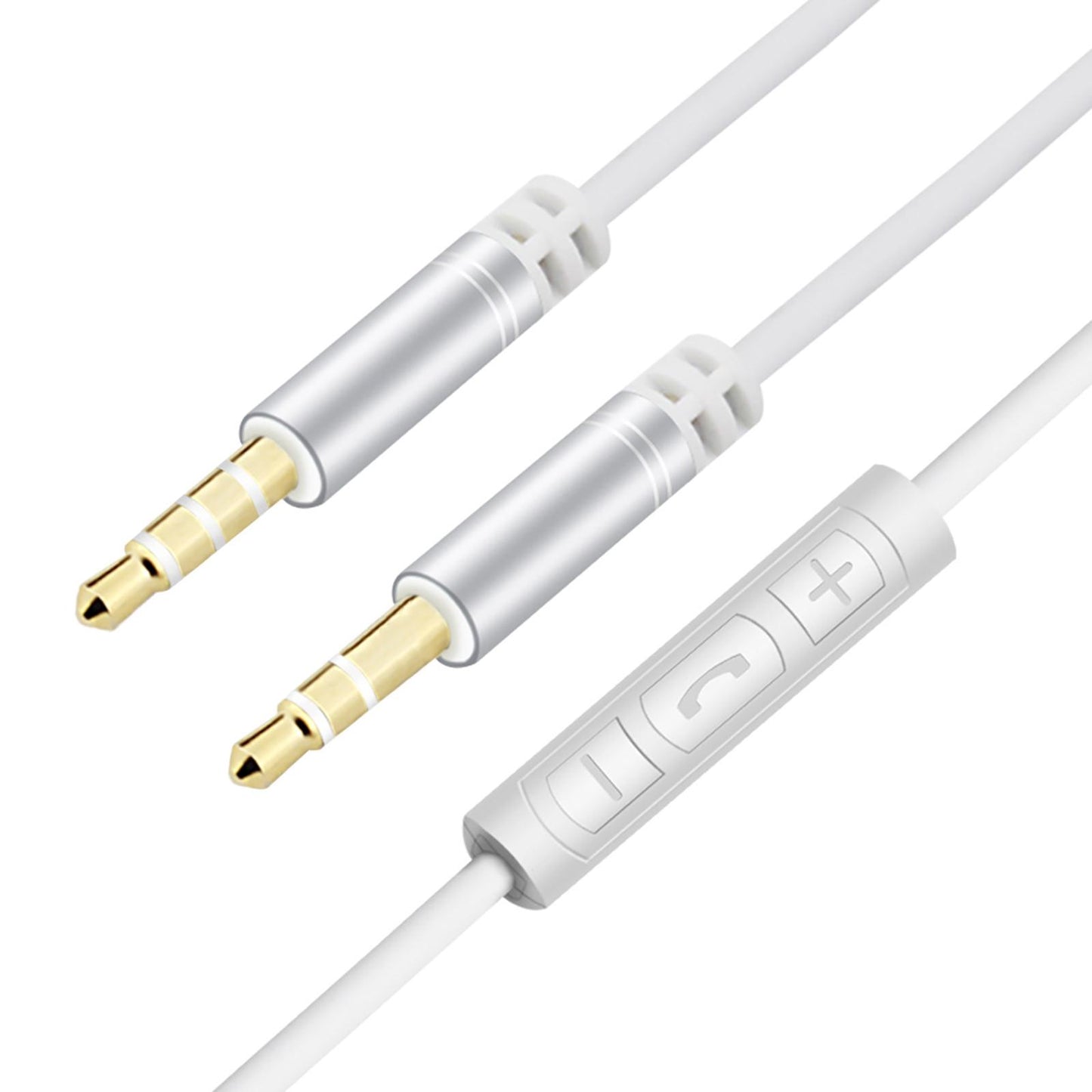 AUX Cable Headset Splitter Extender for Digital Product Silver Gray