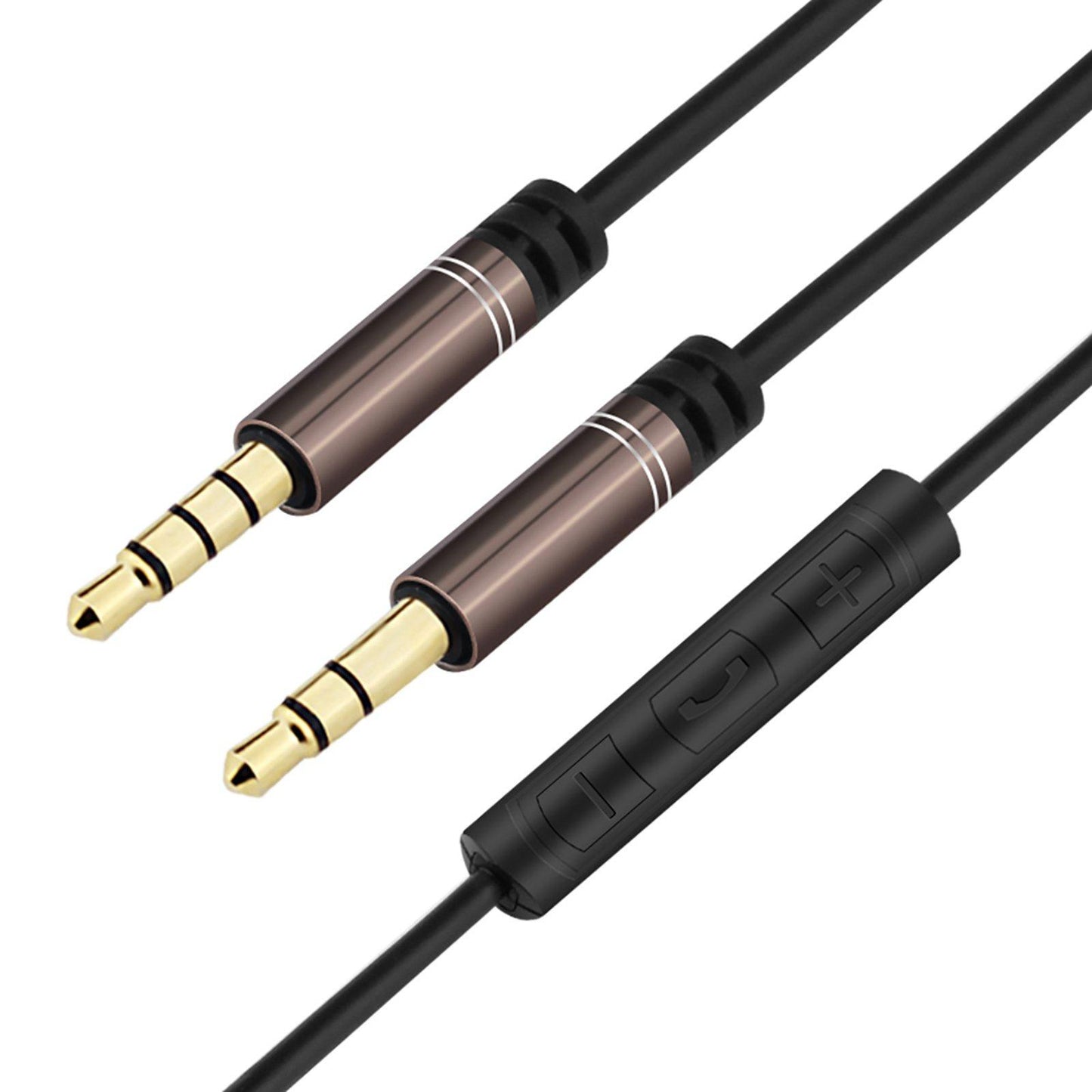 AUX Cable Headset Splitter Extender for Digital Product Brown