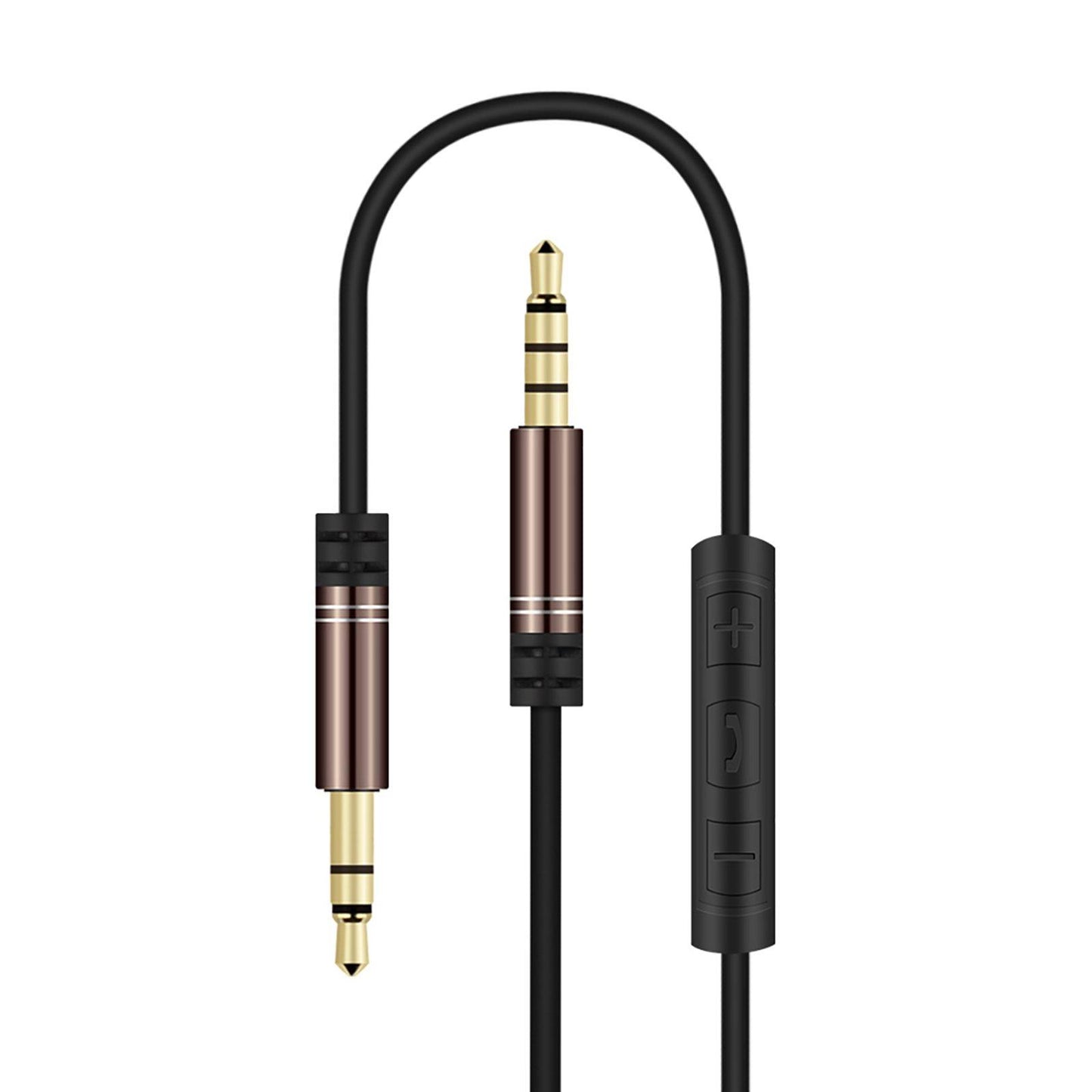AUX Cable Headset Splitter Extender for Digital Product Brown