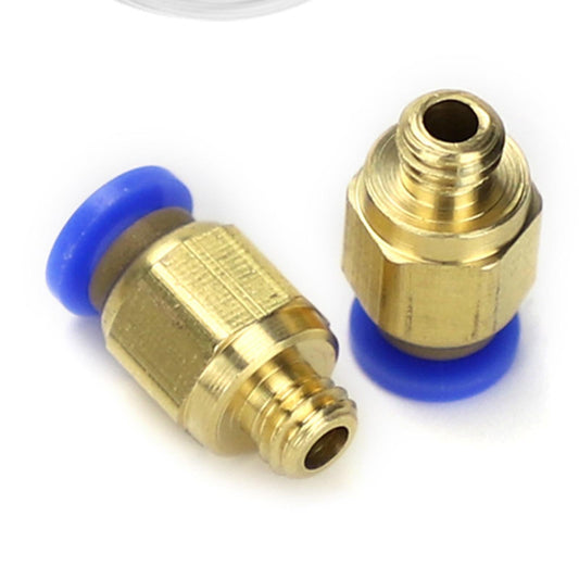 Pneumatic Connector Outer Diameter 4mm Fitting PC4-M6 PTFE Tube blue