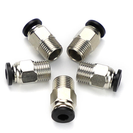 Pneumatic Connector Outer Diameter 4mm Fitting PC4-M6 PTFE Tube white