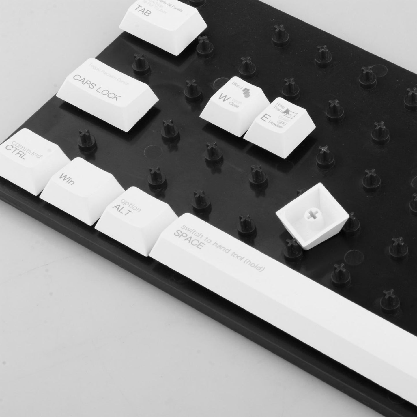 ABS Keycap Storage Box Keycaps Collection Keyboard Set Storage Dustproof Black