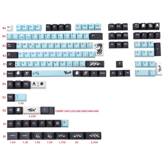 Keycap Smooth Lines Minimalist Style Subbed DIY for Kailh Box MX Switch