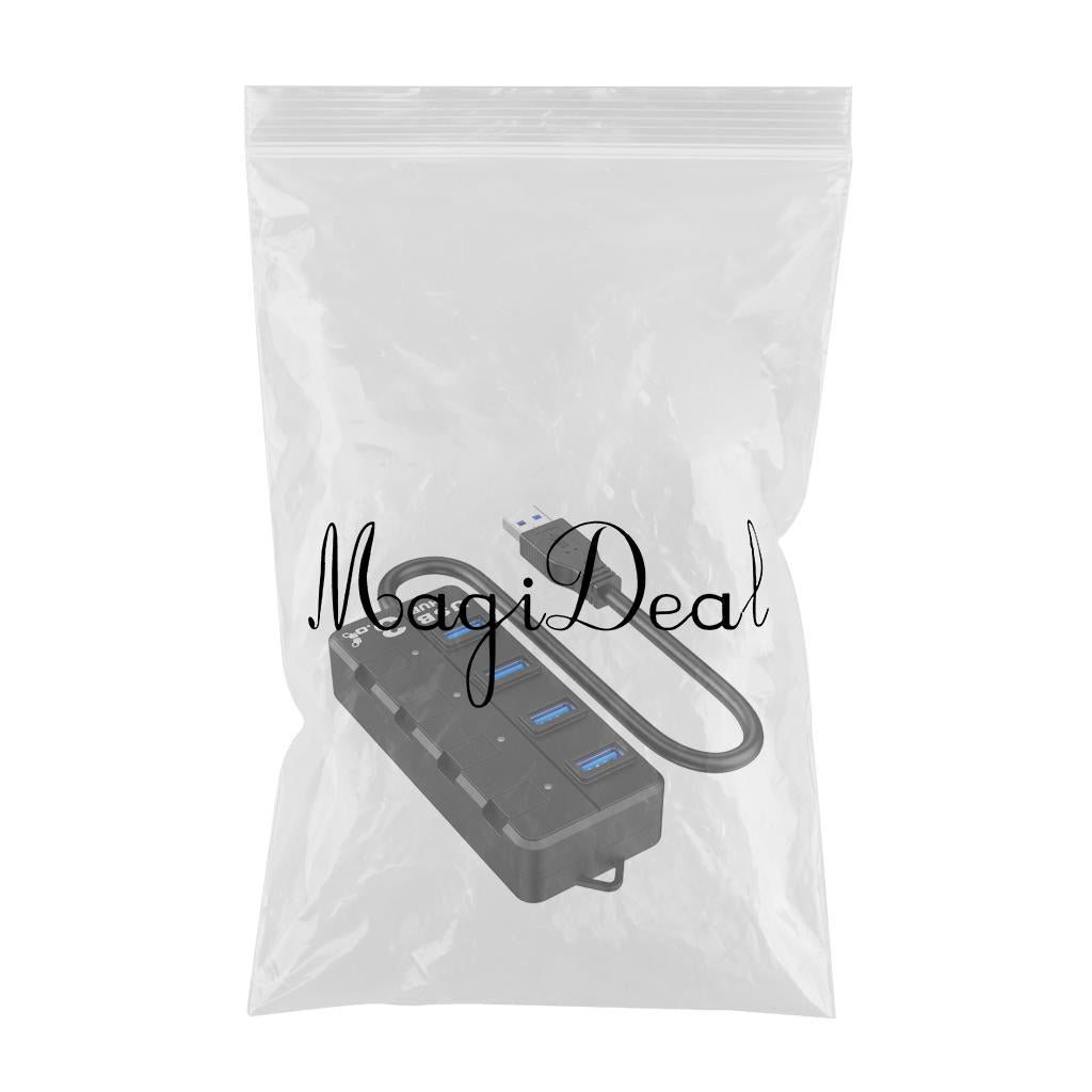 4 Port USB 3.0 Hub Extension Splitter for Hard Drive Fast Data Transfer