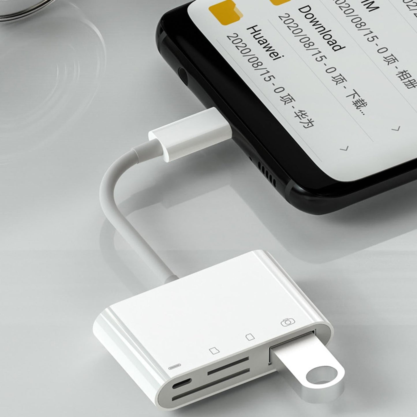 4 in 1 USB C Micro SD TF Memory Card Reader Hub Adapter Connector Splitter
