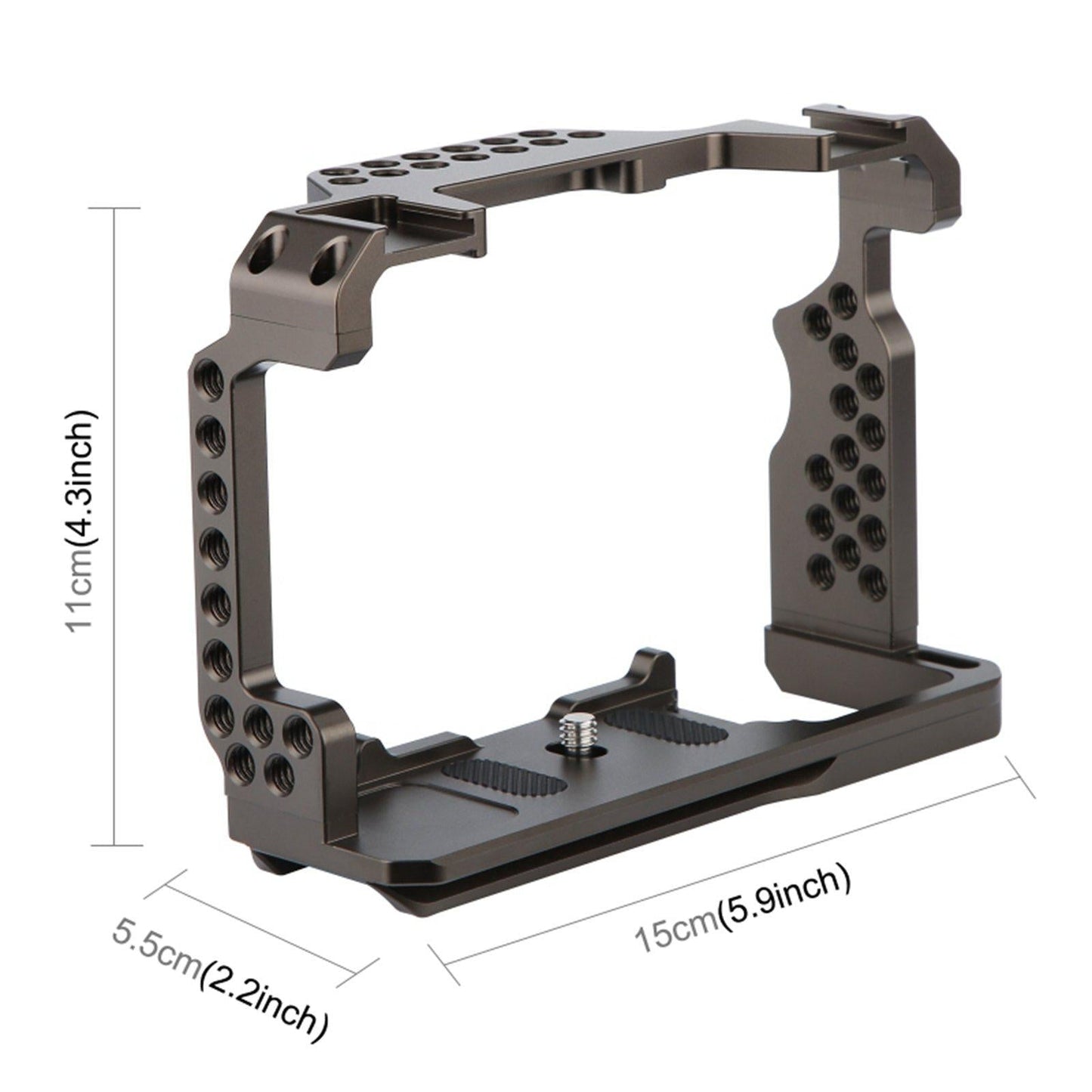 Video Camera Cage Stabilizer for DSLR Cameras for Canon EOS R5 R6/ A7RIII PU3073GT for A7M3