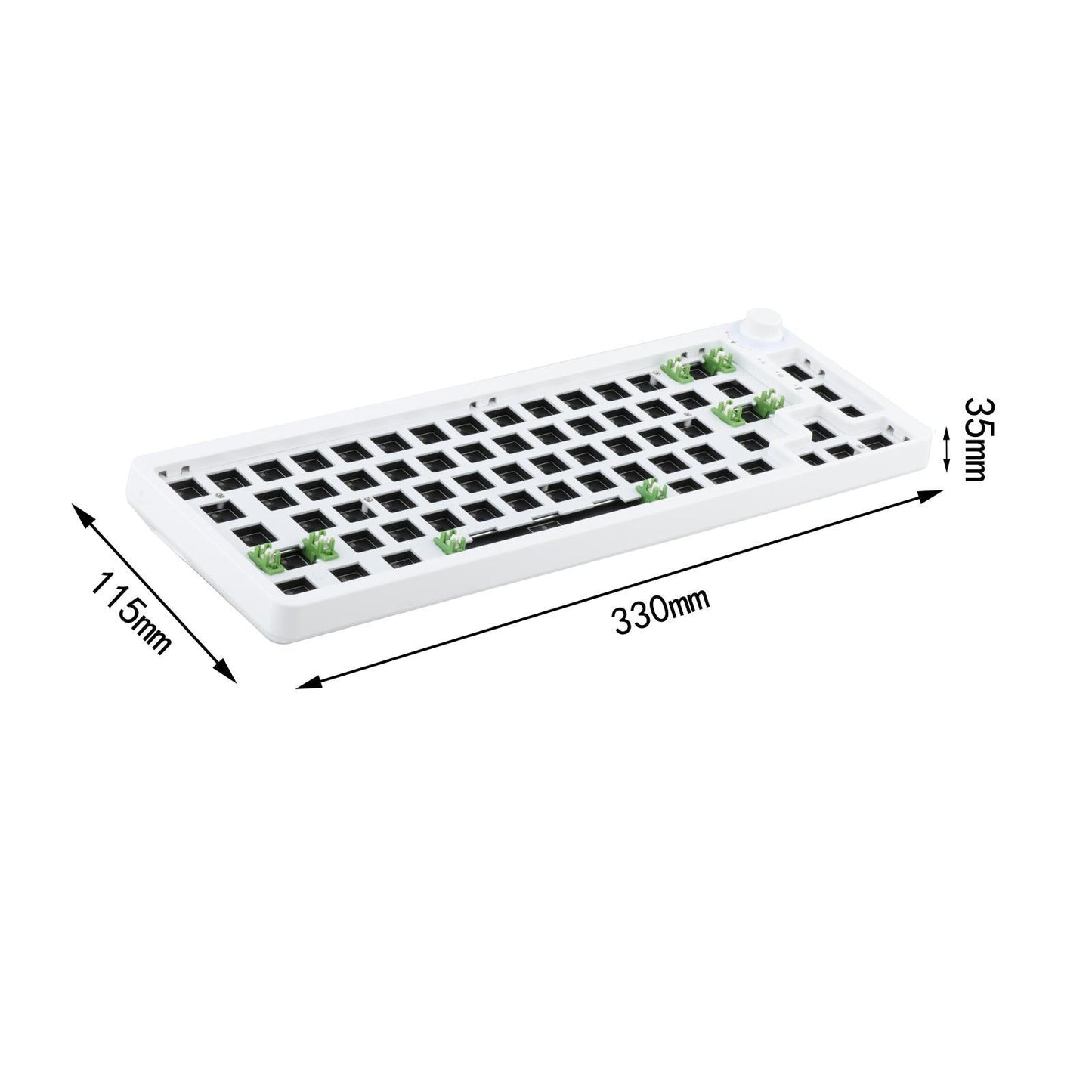TM680 Hot Swap Mechanical Keyboard Kit RGB Backlight  Wireless White