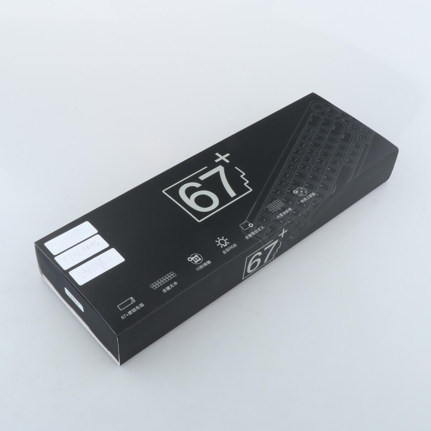 TM680 Hot Swap Mechanical Keyboard Kit RGB Backlight  Wireless clear black
