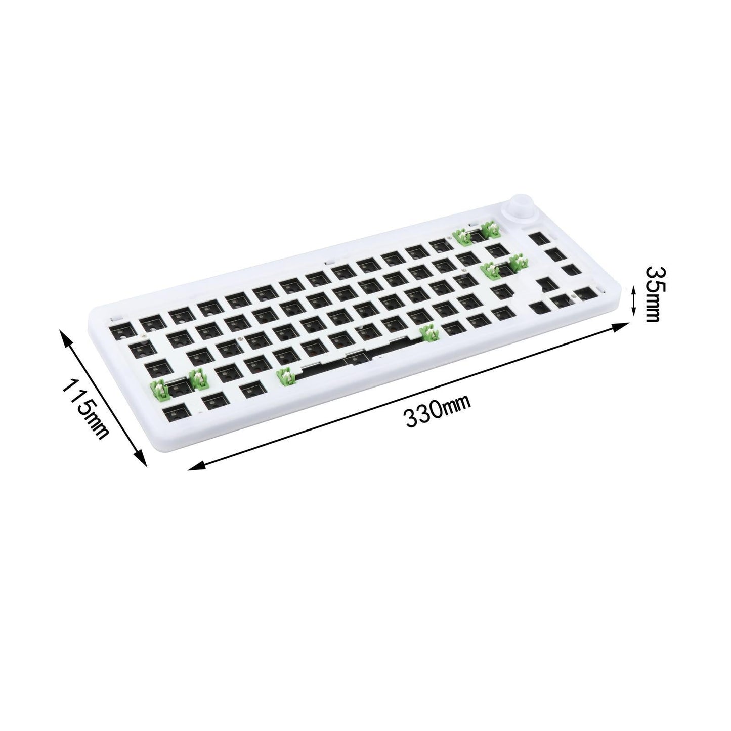 TM680 Hot Swap Mechanical Keyboard Kit RGB Backlight  Wireless clear white