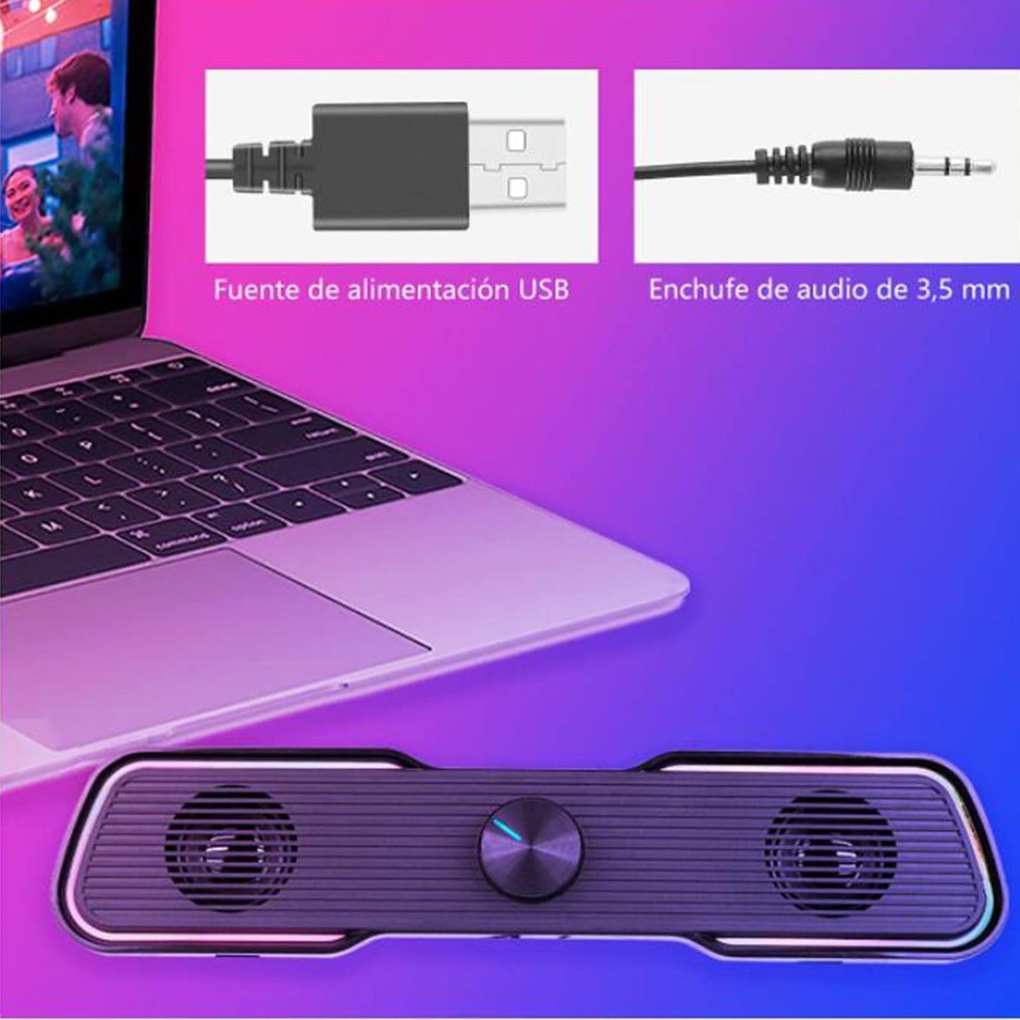 Speaker Audio System Enhanced Sound Desktop with Cable for Computer Driver