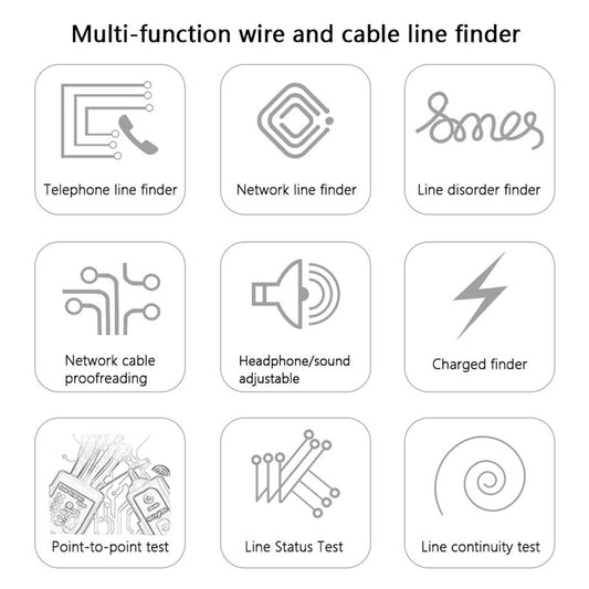 Cable Tracker Repair Tool Range 100 Hz-300 KHz Telephone Wire for Cat5 Cat6