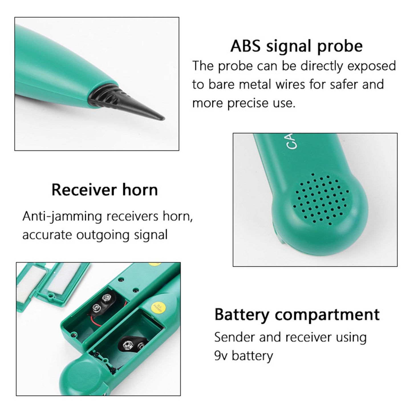 Cable Tracker Repair Tool Range 100 Hz-300 KHz Telephone Wire for Cat5 Cat6