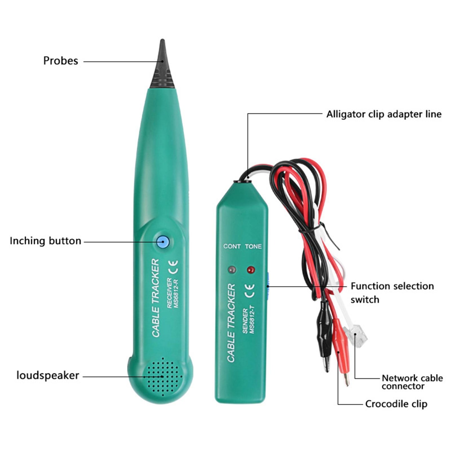 Cable Tracker Repair Tool Range 100 Hz-300 KHz Telephone Wire for Cat5 Cat6