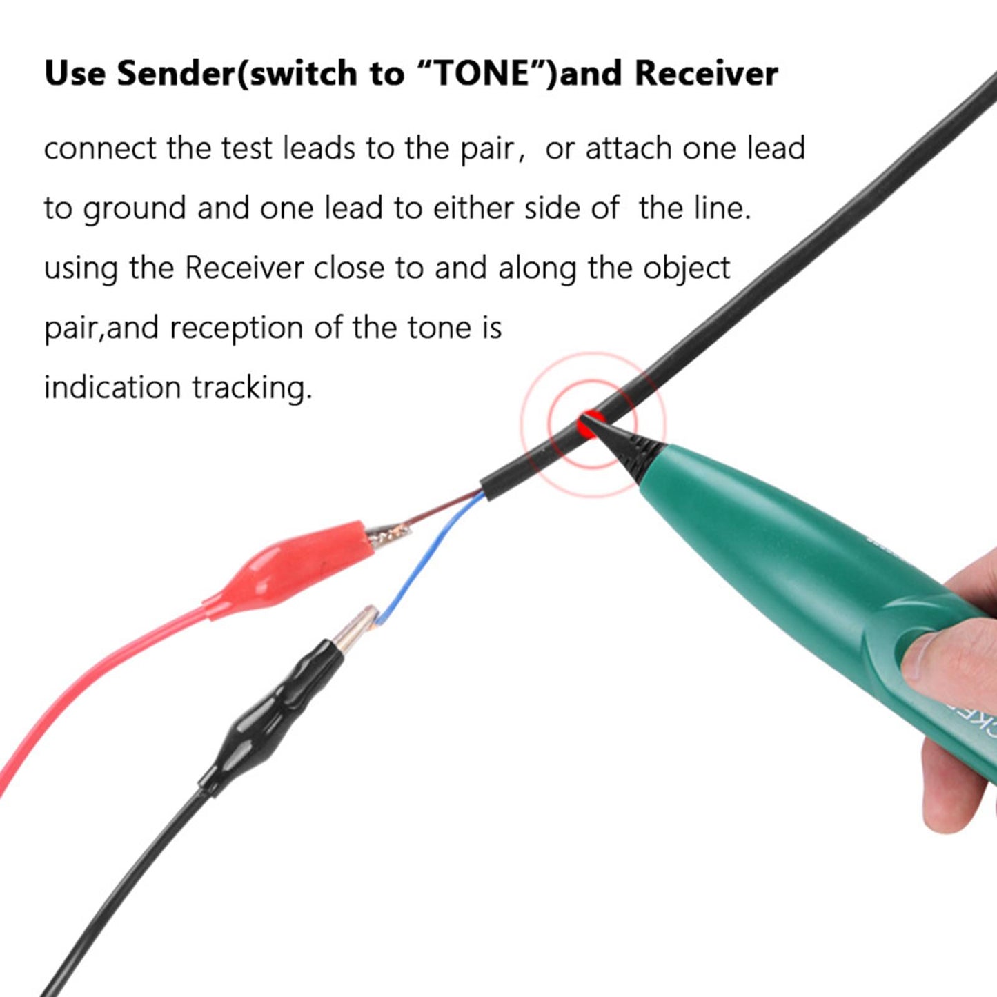 Cable Tracker Repair Tool Range 100 Hz-300 KHz Telephone Wire for Cat5 Cat6