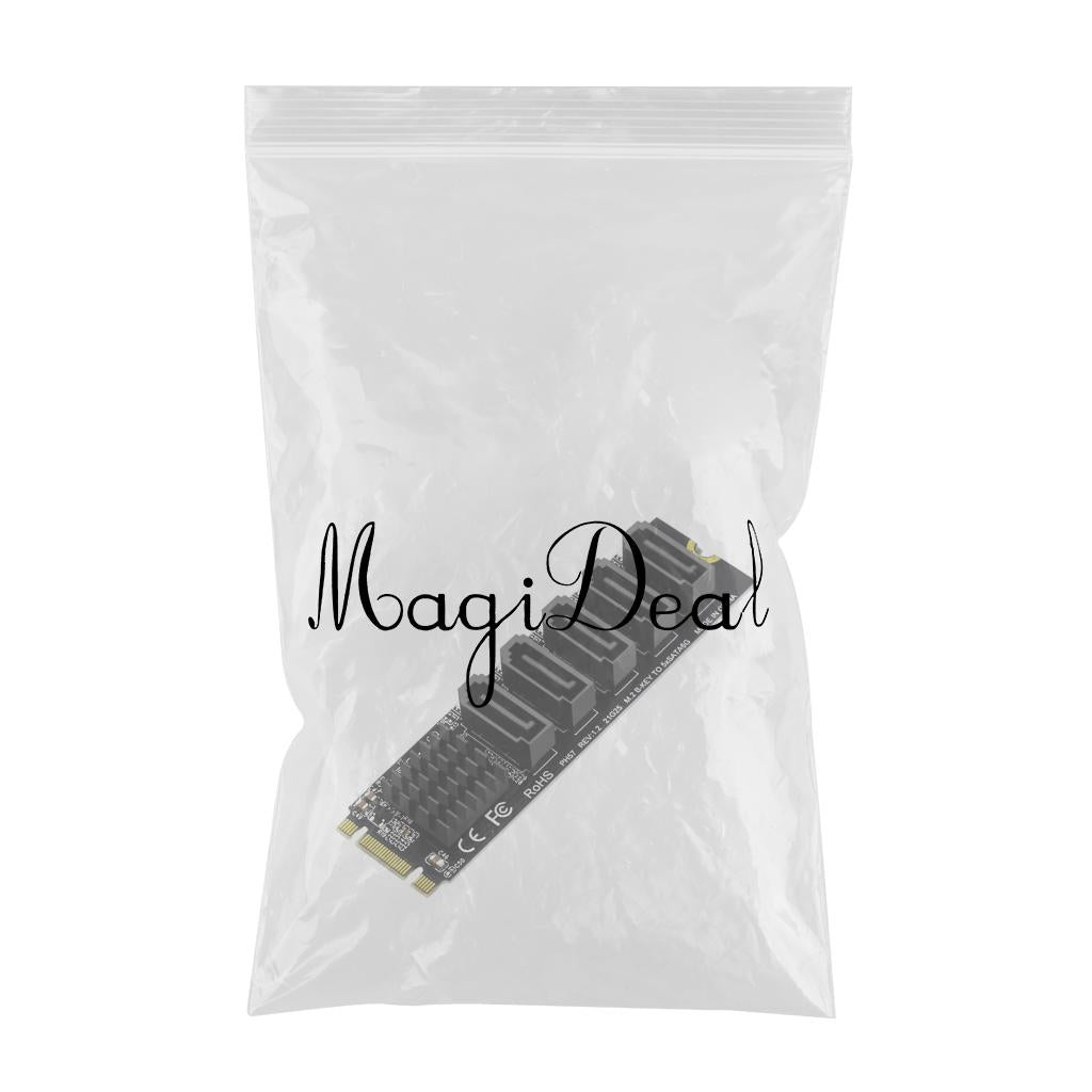 Expansion Card SATA3 6Gbps 5 Port Support SSD HDD Hard Disk Internal for M.2