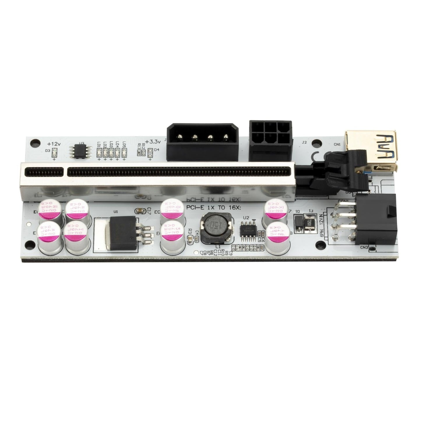 USB 3.0 PCI-E Riser Card with 23.62'' USB 3.0 Cable 16x Riser Adapter Card