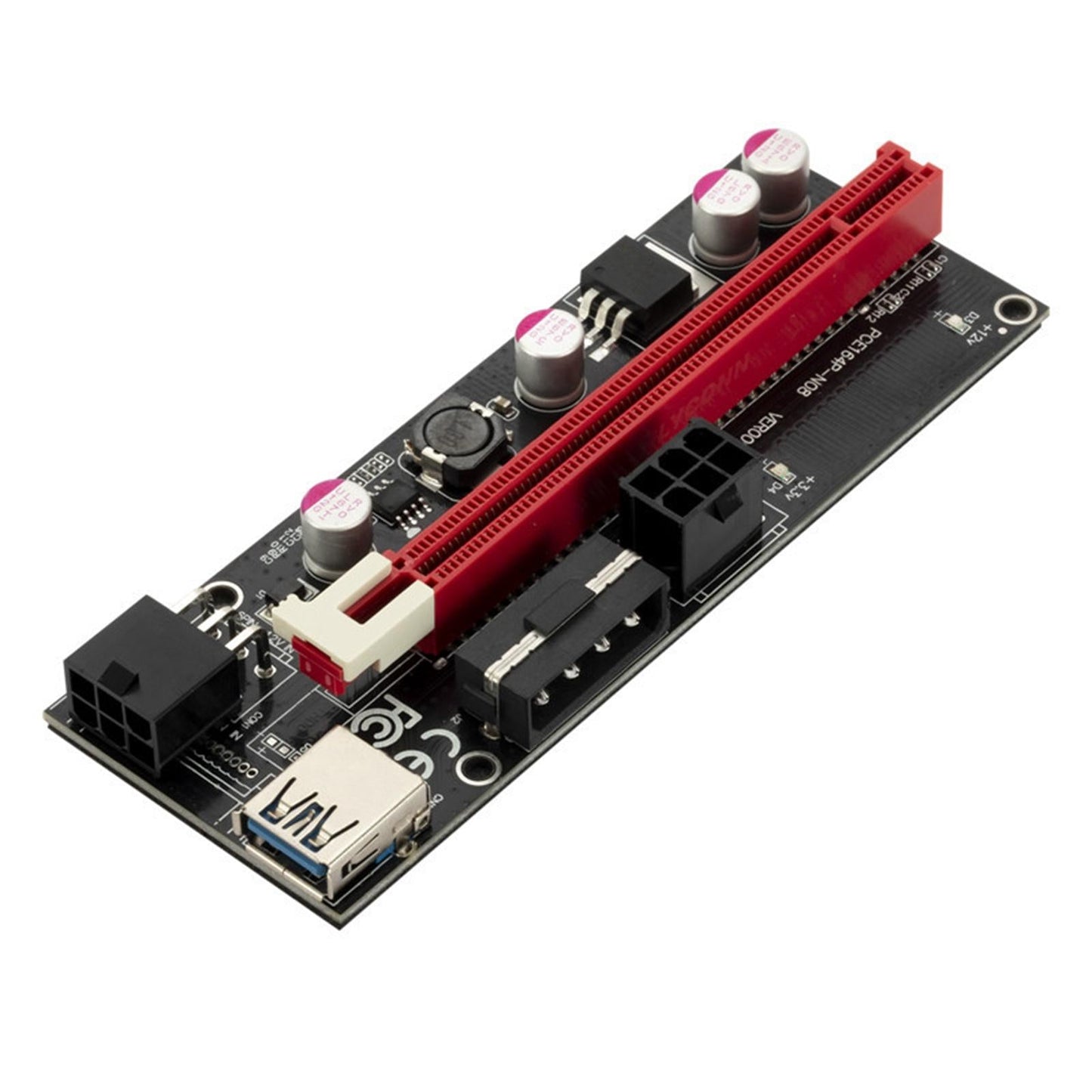 USB 3.0 PCI-E Riser Adapter 15Pin to 6 Pin Power 1x 4x 8x 16x Extender