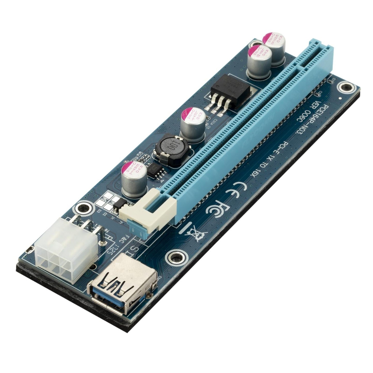 PCI Express Riser 1x to 16x PCIe USB 3.0 Adapter Card GPU Riser Adapter