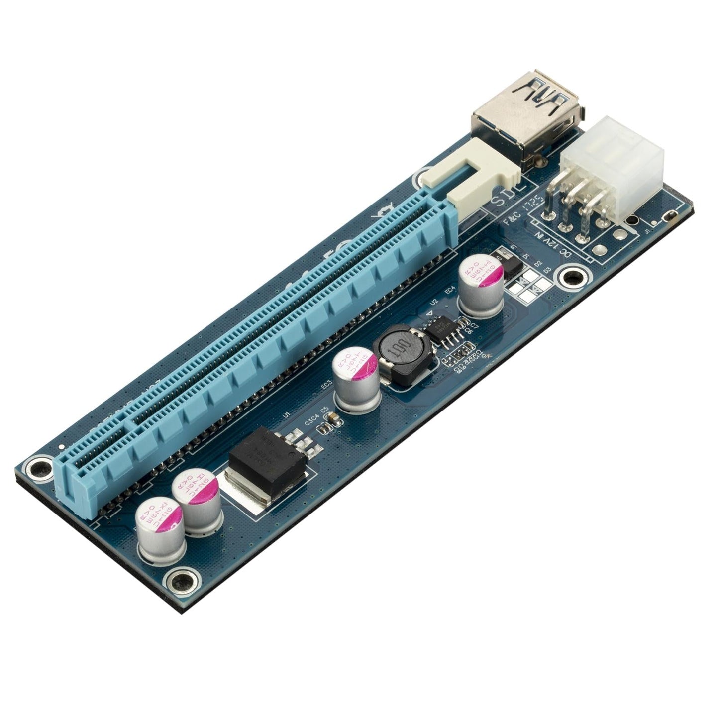 PCI Express Riser 1x to 16x PCIe USB 3.0 Adapter Card GPU Riser Adapter