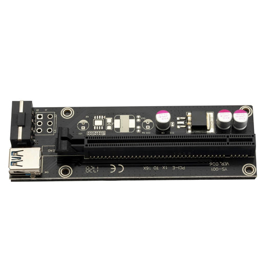 PCIe Riser Card Adapter GPU Riser Adapter 6-Pin PCI-E to SATA Power Cable