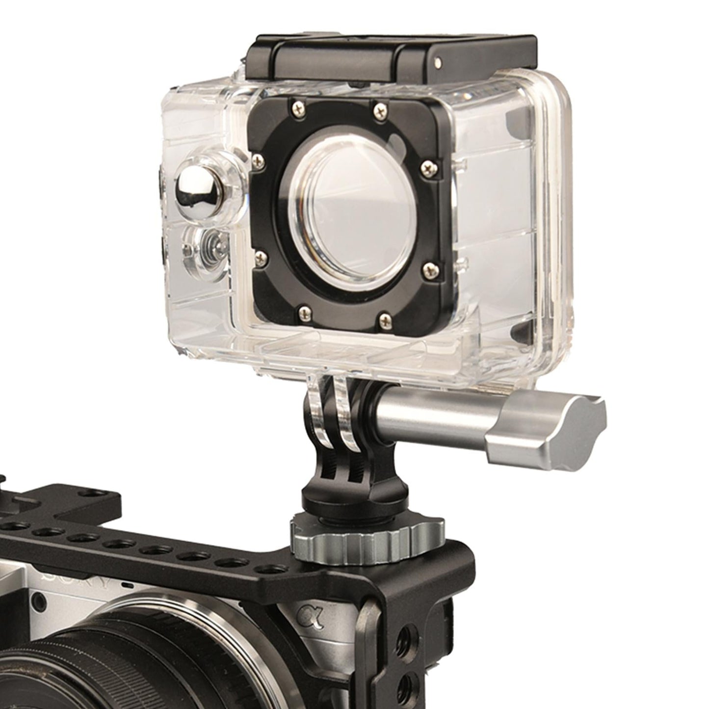 1/4 inch Universal Hot Cold Shoe Mount Adapter for Action Cameras Monitor