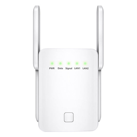 1200Mbps WiFi Extender Router Booster 2.4G 5G Dual Band Amplifier US White