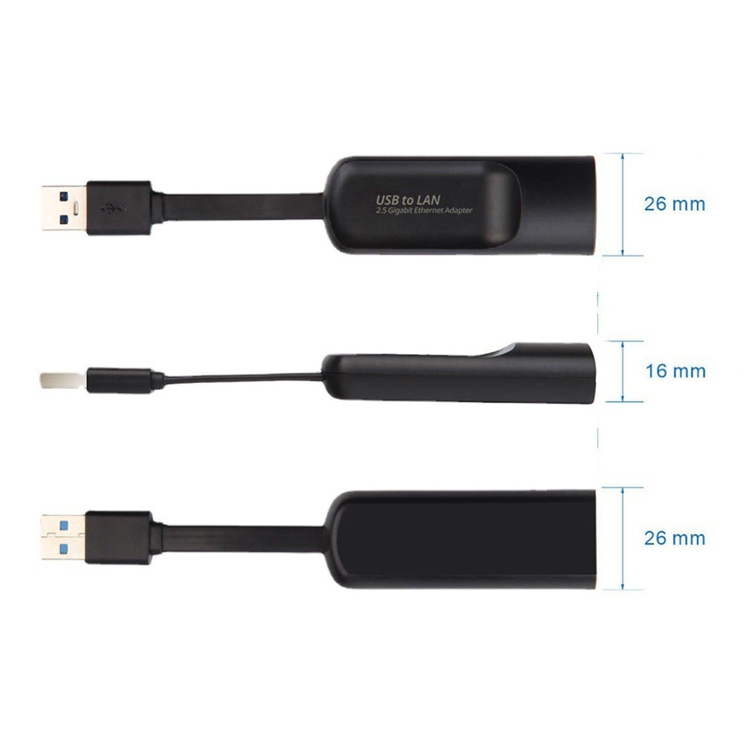 USB to Ethernet Adapter Foldable 10/100Mbps/1000 Support Windows 8 Tabletop