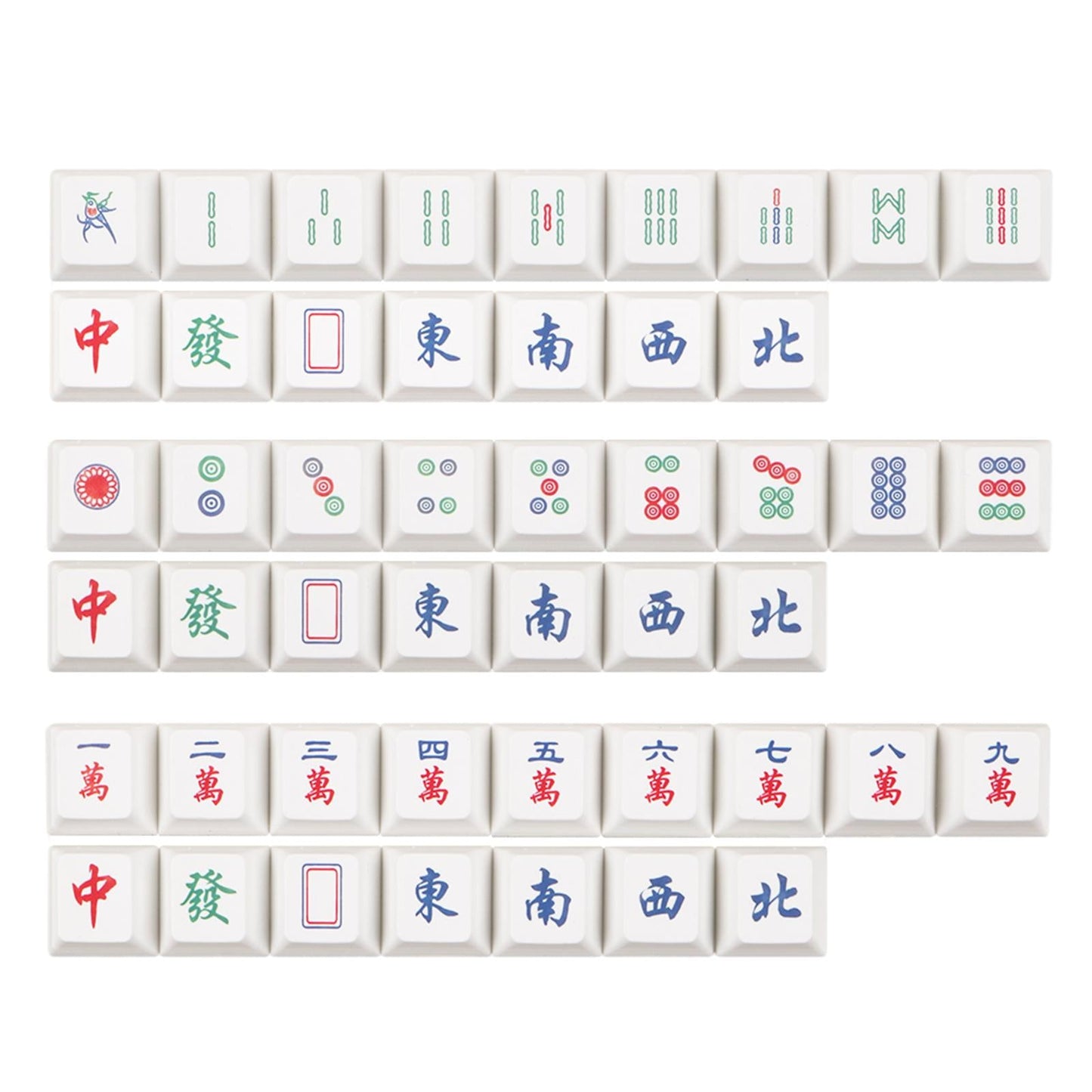 16 Key Chinese Mahjong Mechanical Keyboard Keycaps Easy to Read Home Office A