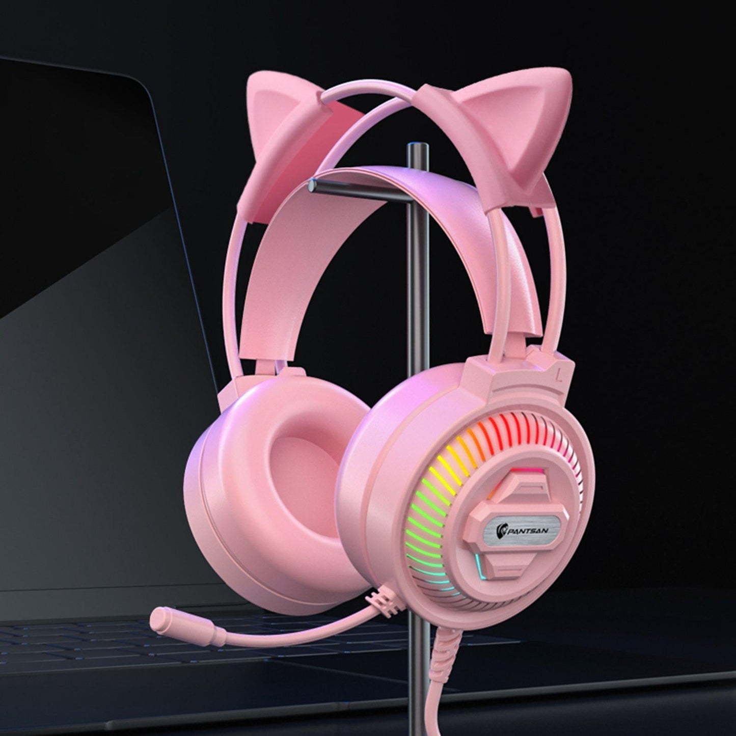 On-Ear 3.5mm Stereo Headsets Earphone with Microphone 3.5mm with USB White