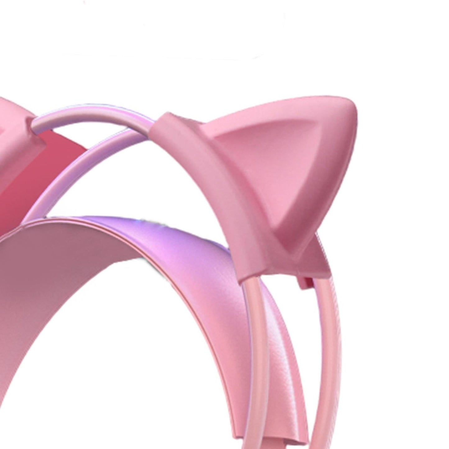 On-Ear 3.5mm Stereo Headsets Earphone with Microphone 3.5mm Pink with ear