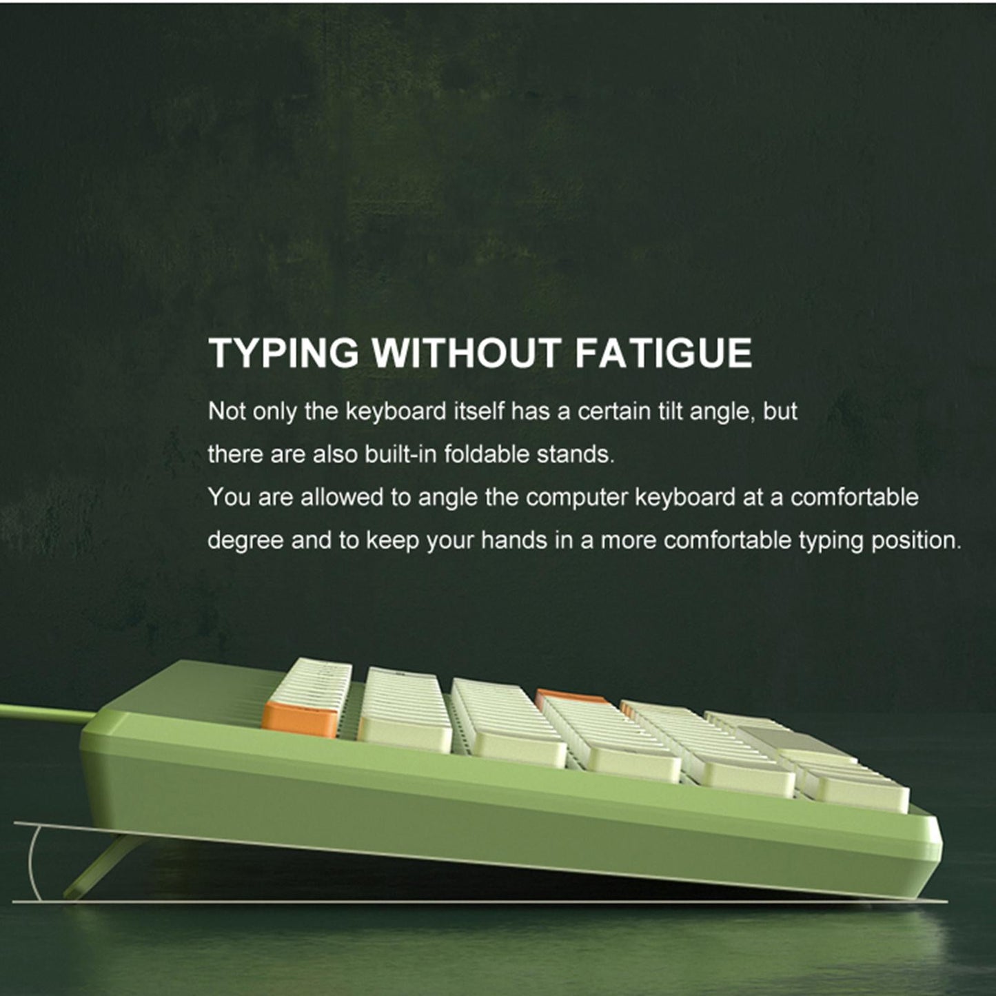 78 Keys Keyboard USB Keyboard Computer Desktop Light Portable Win 8 Green