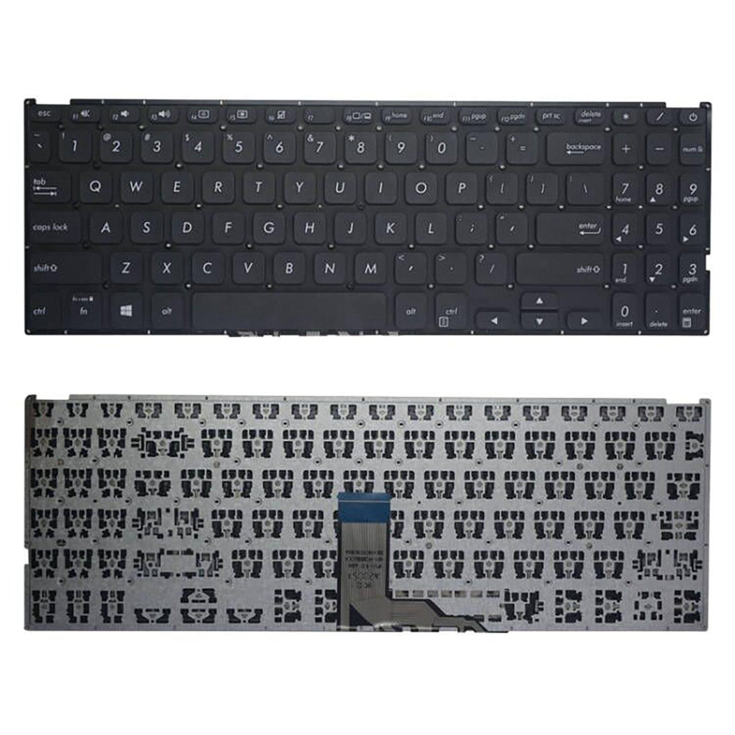 US Layout Laptop Keyboard Black for Asus Vivobook X512 X512FA Easy Install