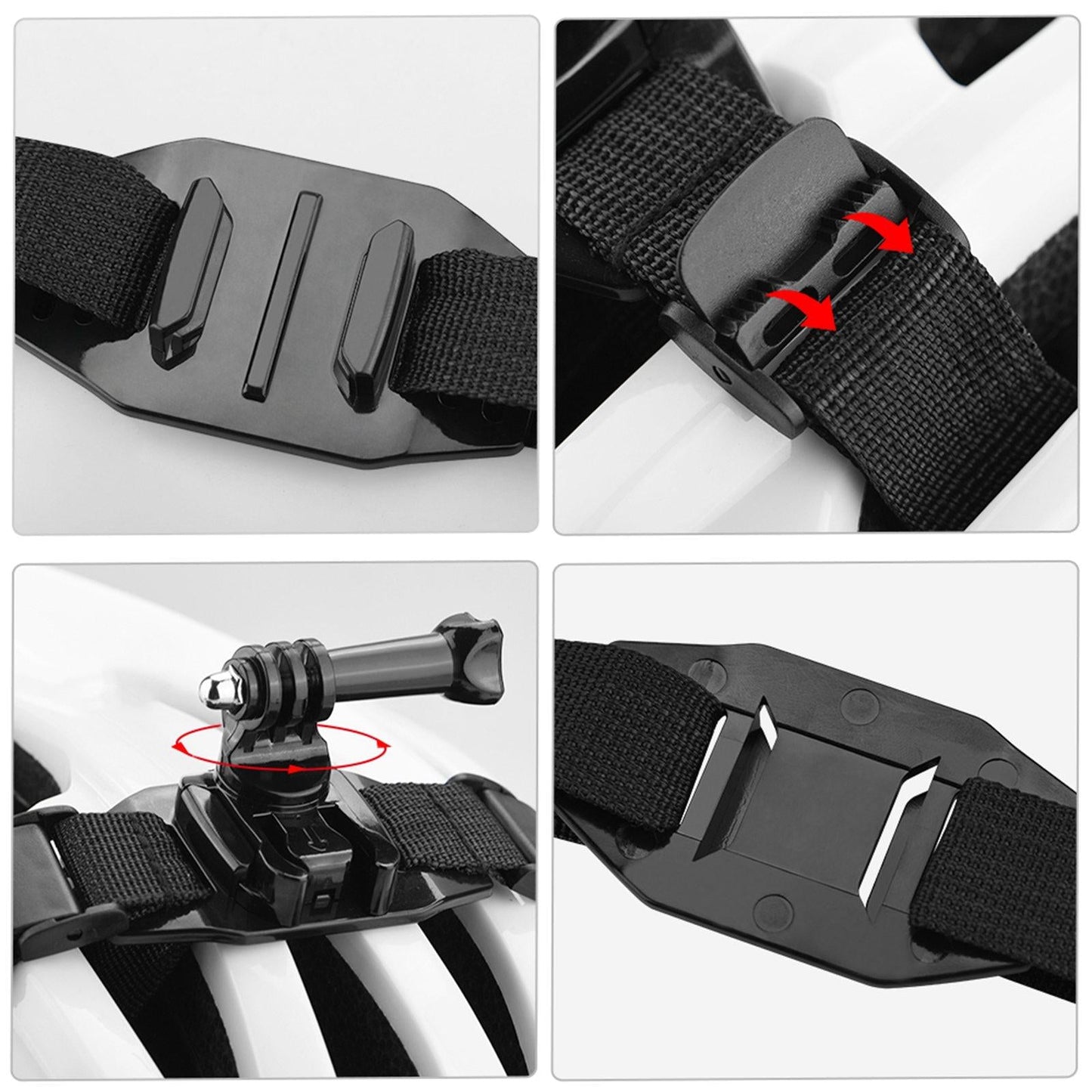 Helmet Mount Strap Bracket Arm Stick Aluminium Vented for 10 9 8 7 6 5 Helmet Holder + rod