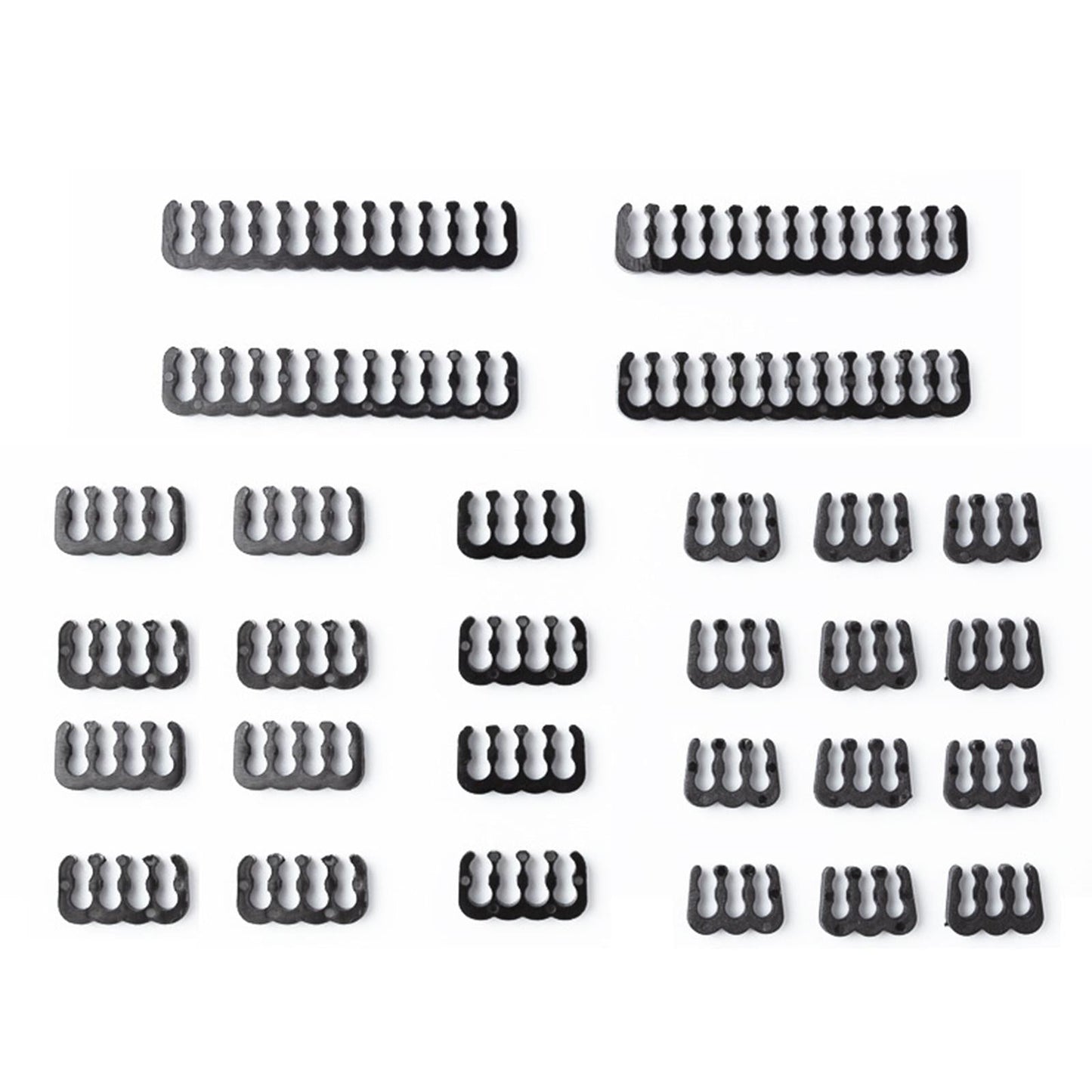 24 Pcs Cable Comb GPU 6 Pin 8 Pin Motherboard 24 Pin for 3.0 to 3.6mm Clip Black