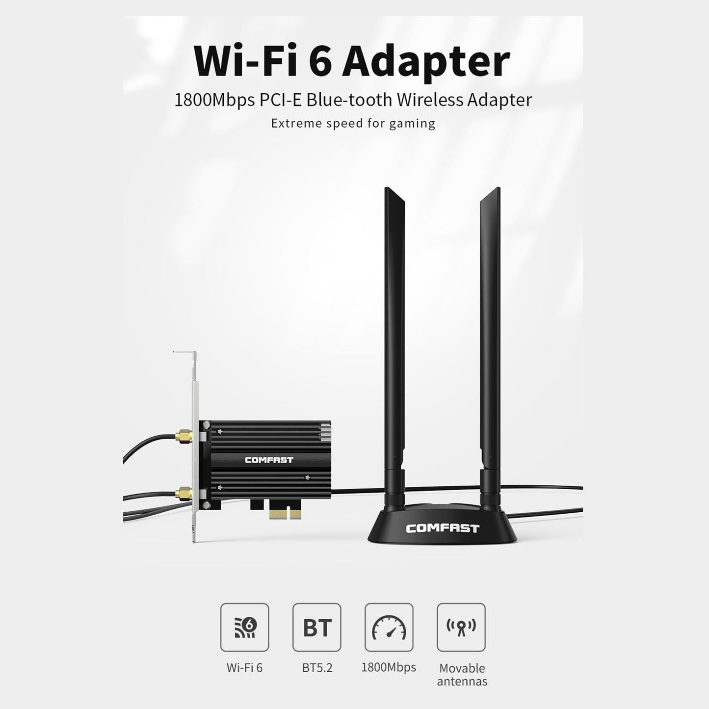 Network Adapter Card PCI Express Long Range for Windows 10 64-Bit Only