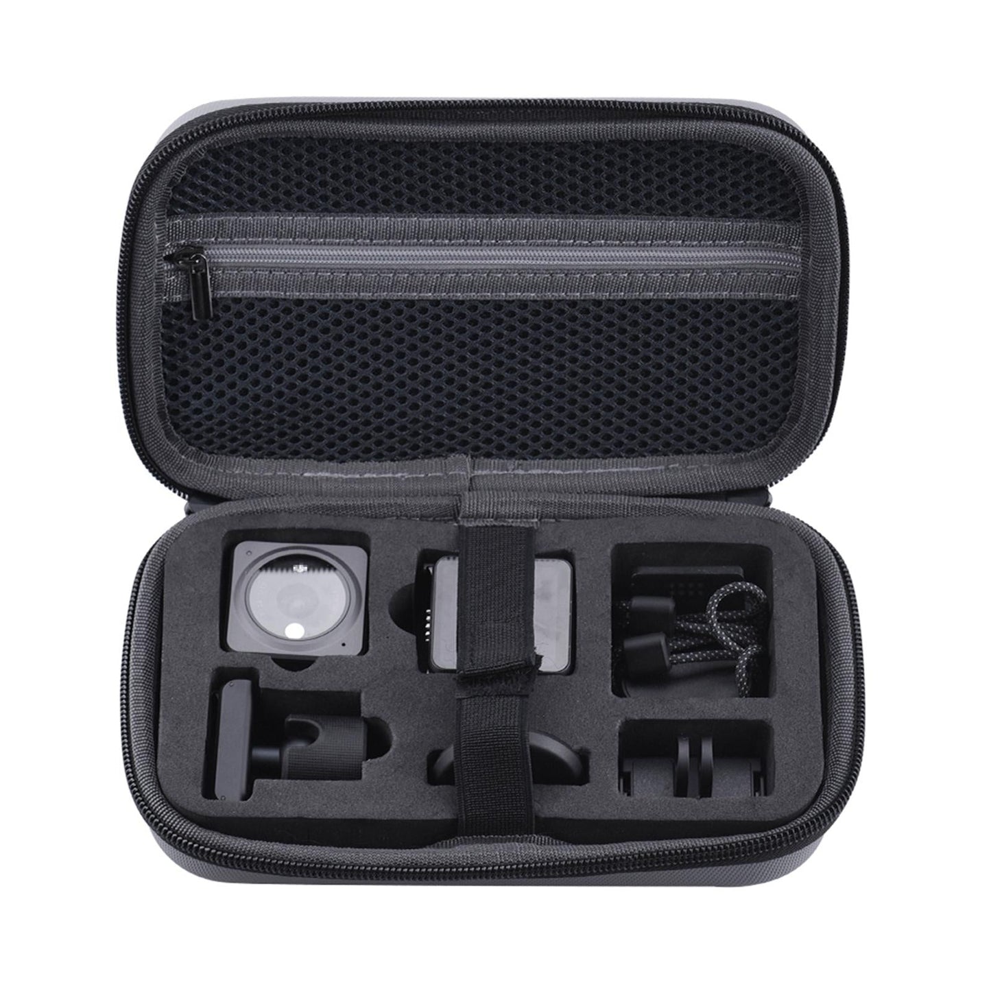 Portable Carrying Box W/ Carabiner Hardshell Handbag for DJI Action 2 Gray