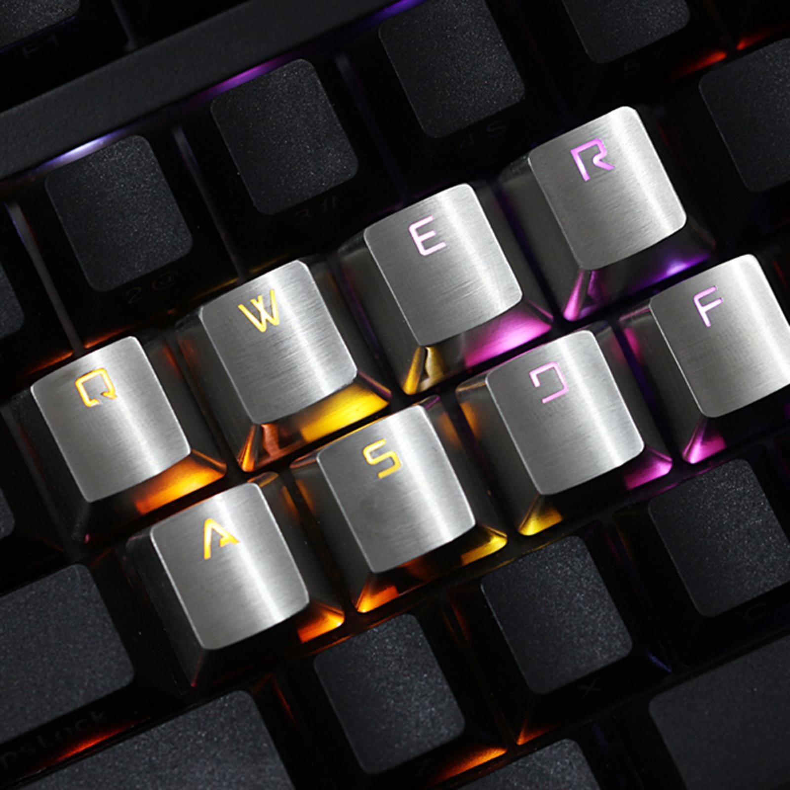 Metallic Keycaps Silver Color for CHERRY Mechanical Keyboard Professional W