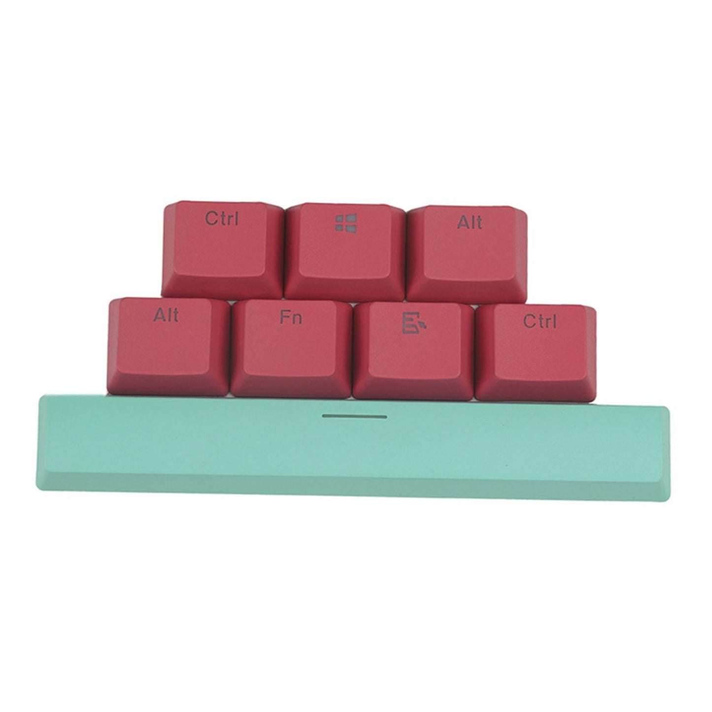 8 Pieces PBT Two-Color Translucent Keycaps for Mechanical Keyboard Colourful